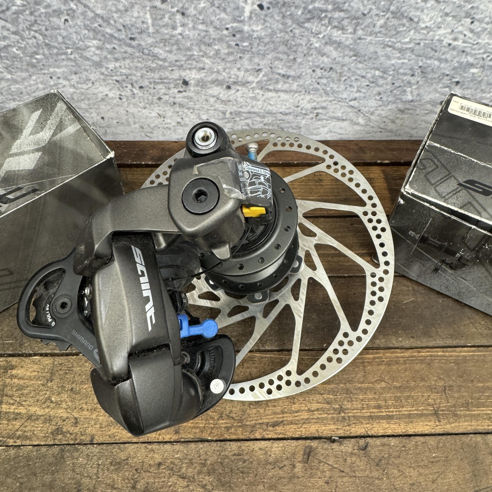 Vintage Shimano Saint RD-M800 FH-M800 SM-RT80 Hub Derailleur Black Japan 9s MTB