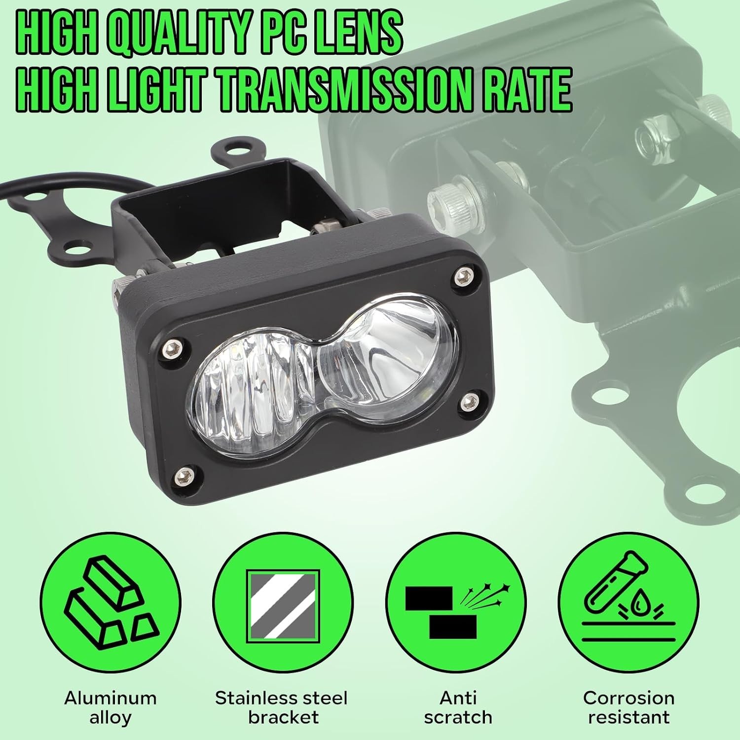 Headlight Kit for Sur-Ron Segway X260, Clear White 6000-6500K Spot/Flood Ligh…