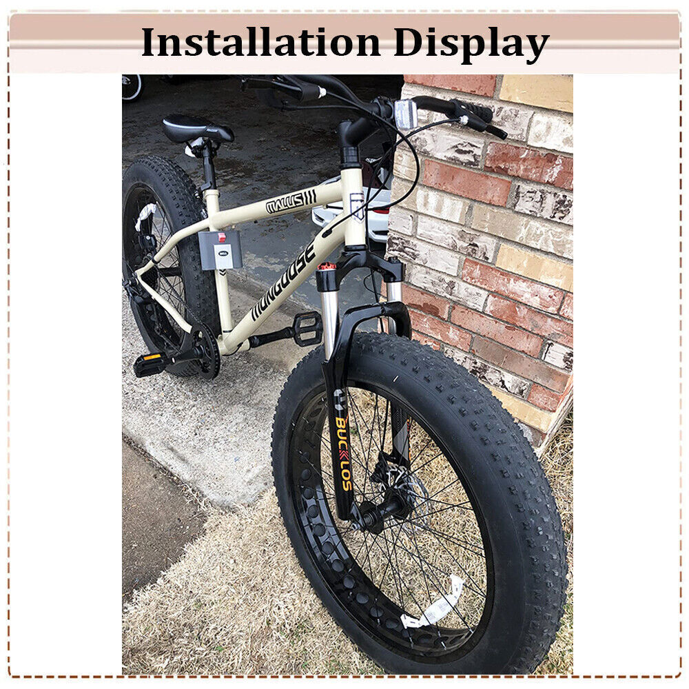 26″*4.0 QR Beach Oil Suspension Fat Fork 1-1/8″ Disc Brake Snow MTB Bicycle Fork