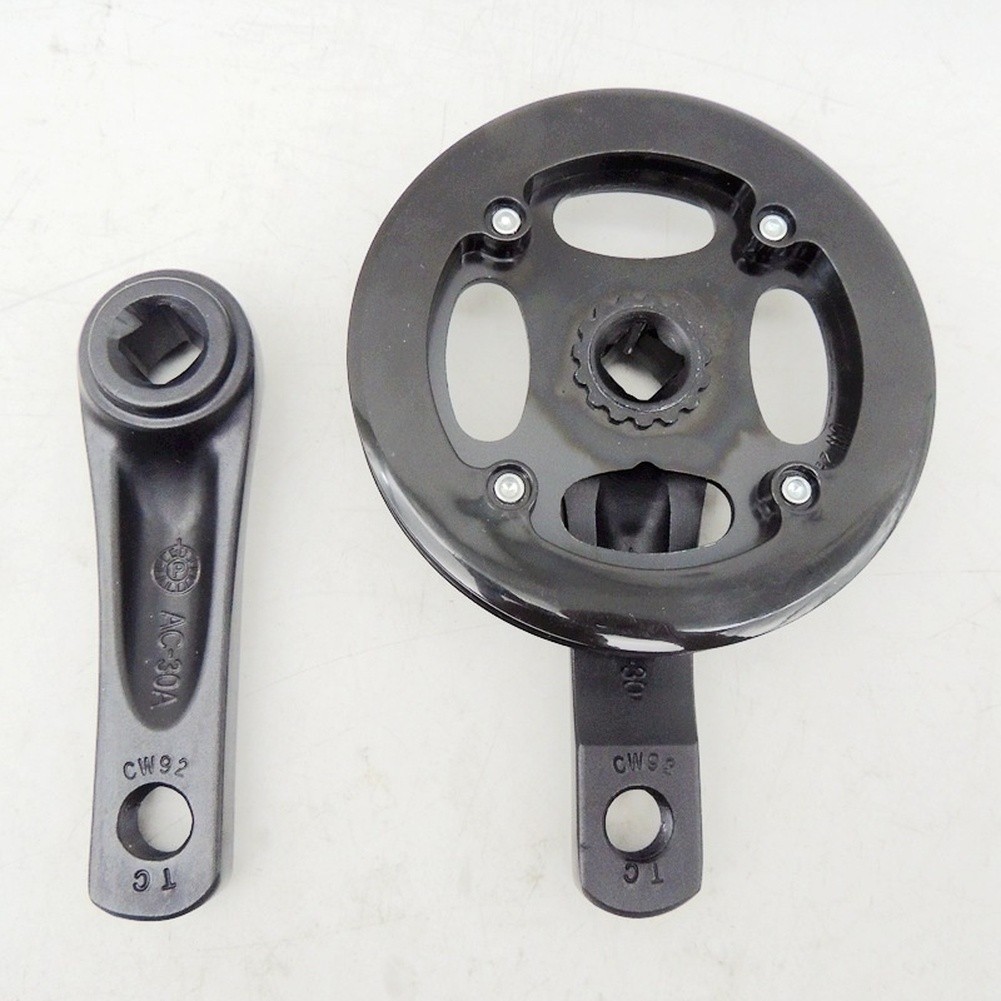 Aluminum Alloy Square Hole Crankset for Bikes with Steel Chainring 127mm