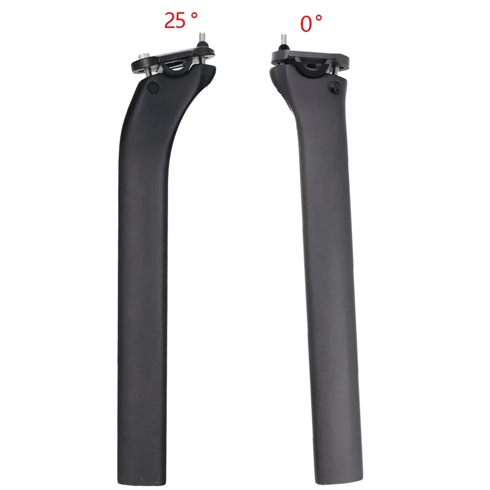 0/25 Degree 3k Carbon Fiber Seatpost 340mm Road Mountain Bicycle Seat Tube