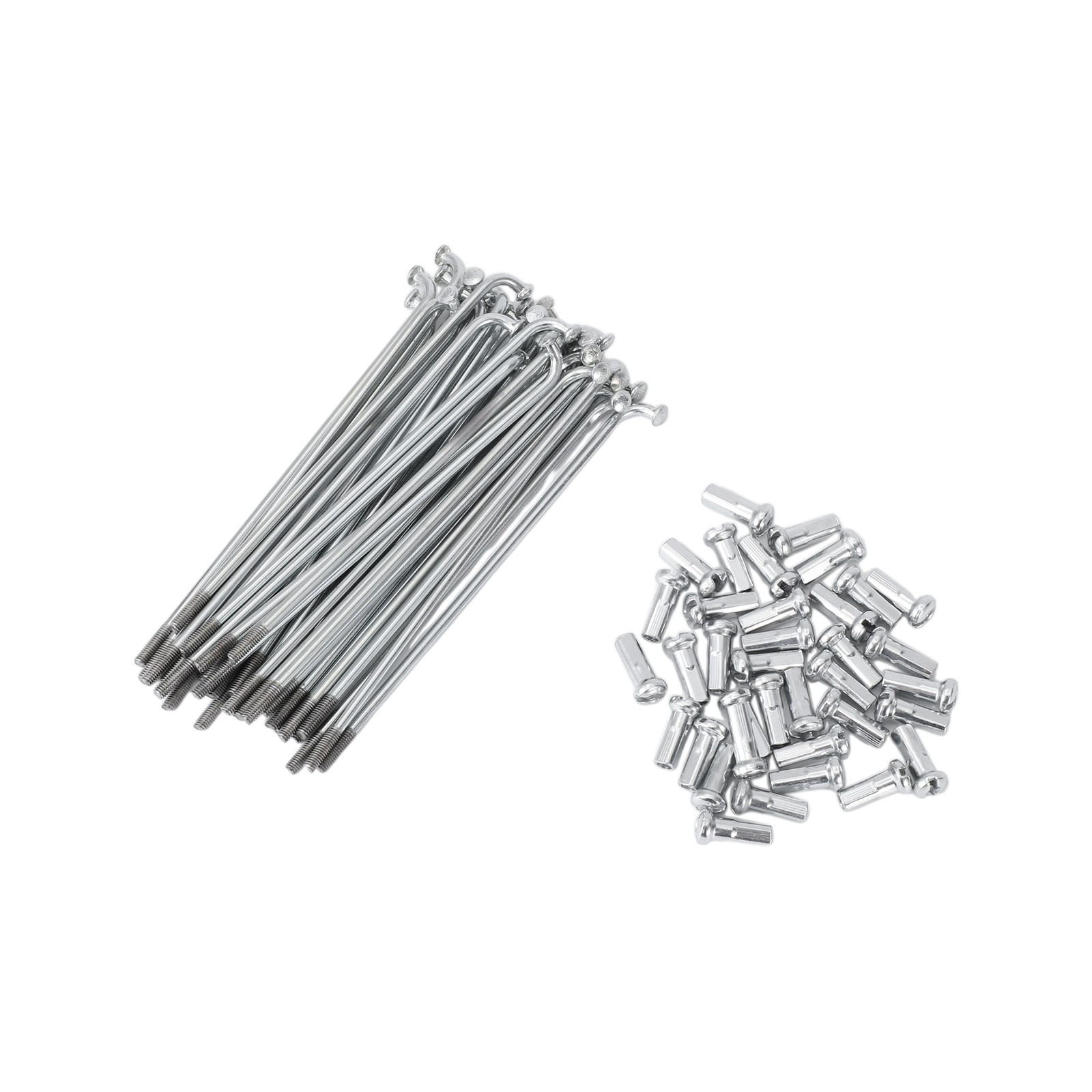 36 Set Bike Spokes 13G 89mm for Silver Galvanized Steel Bike Wheel