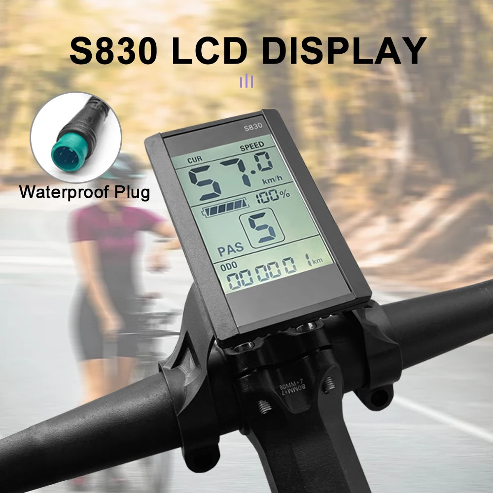 E-bike Display S866 S900 UKC1 LCD Display 24V-48V SM/Waterproof Connection Plug