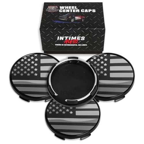 56MM 2.2 Inch Wheel 56.4MM O.D. / 52.9MM I.D. Gloss Black with American Flag