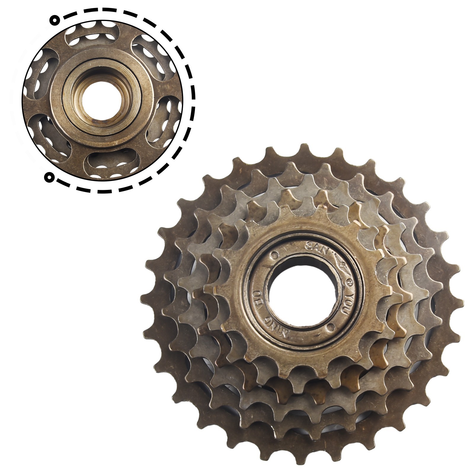 Screw On Freewheel 13/14-28T Easy Assembly High-carbon Steel Screw On Freewheel
