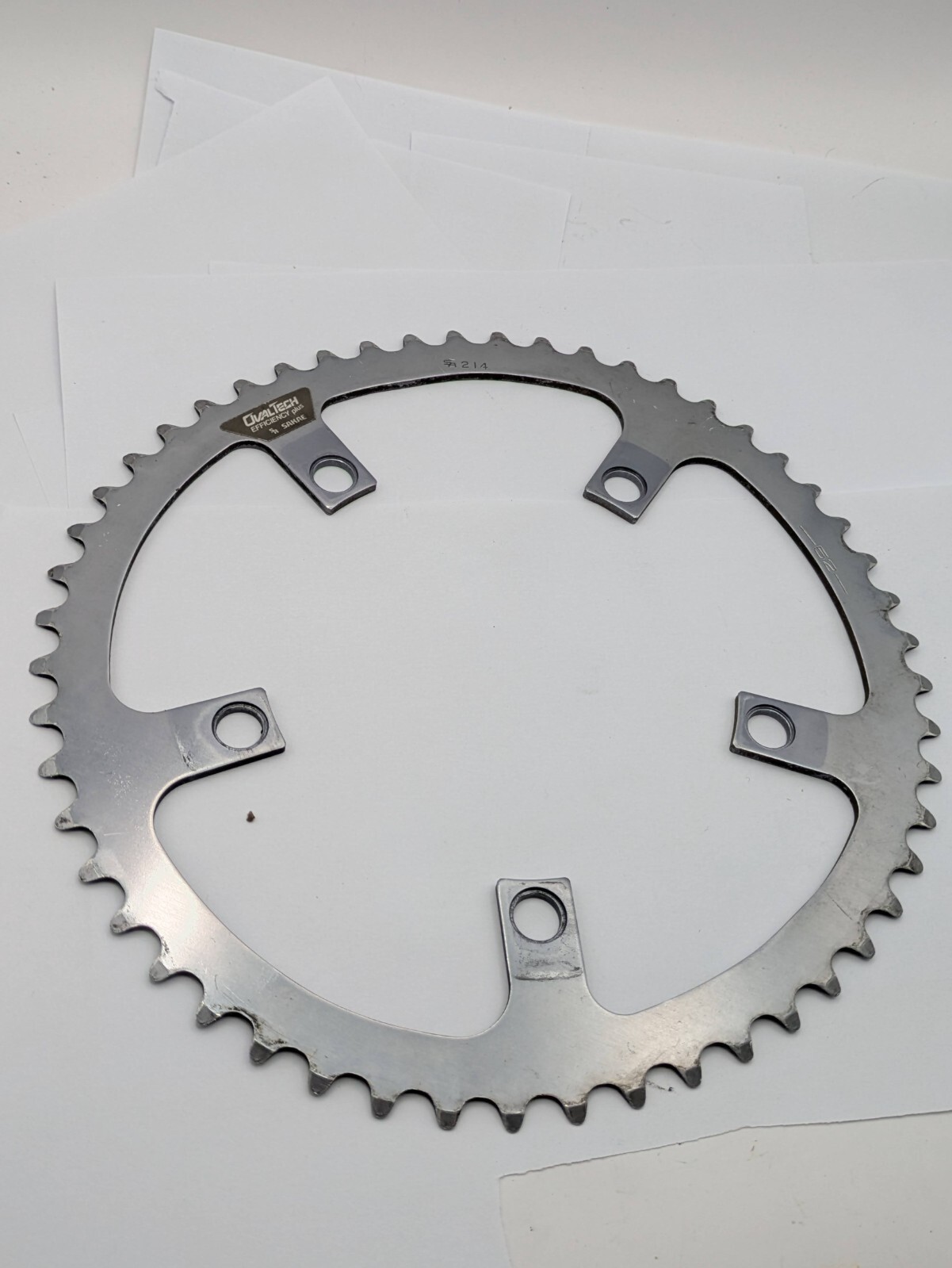 SR SAKAE 52 TOOTH 52T CHAINRING 130MM BCD SILVER 5-ARM ALUMINUM OVAL-TECH 214