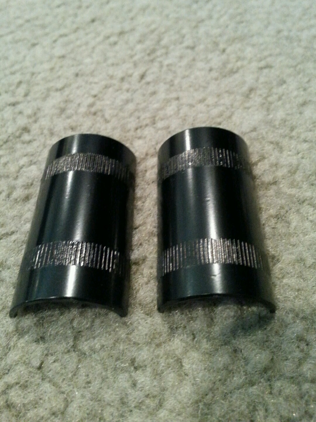 NEW HANDLE BAR SHIMS FOR BICYCLES, 22.2MM TO 25.4MM BLACK