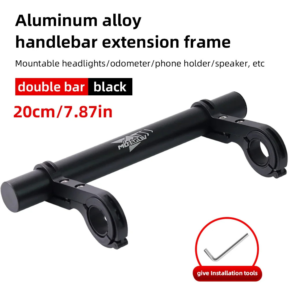 Bike Handlebar Extender Mount 10/20/30cm MTB Road Light GPS Bracket Rack Bar