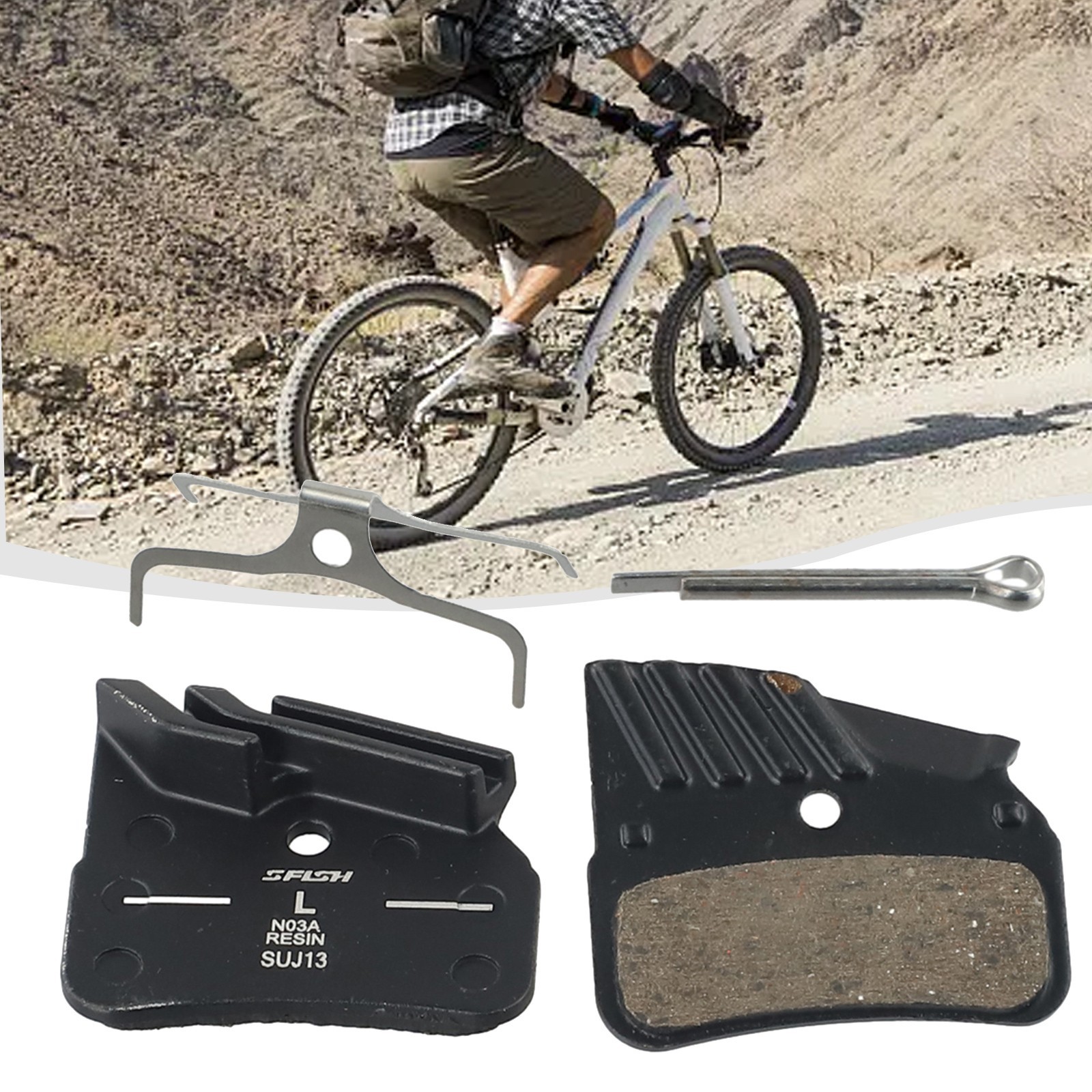 Disc Brake Pad 4-piston Friction Aluminum Resin Silent Wear Resistance