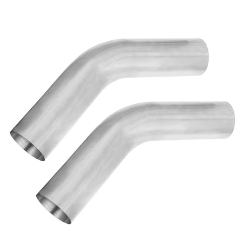 2.5″ OD 45 Degree Exhaust Pipe Stainless Steel Mandrel Bend Elbow, 2.5 Inch