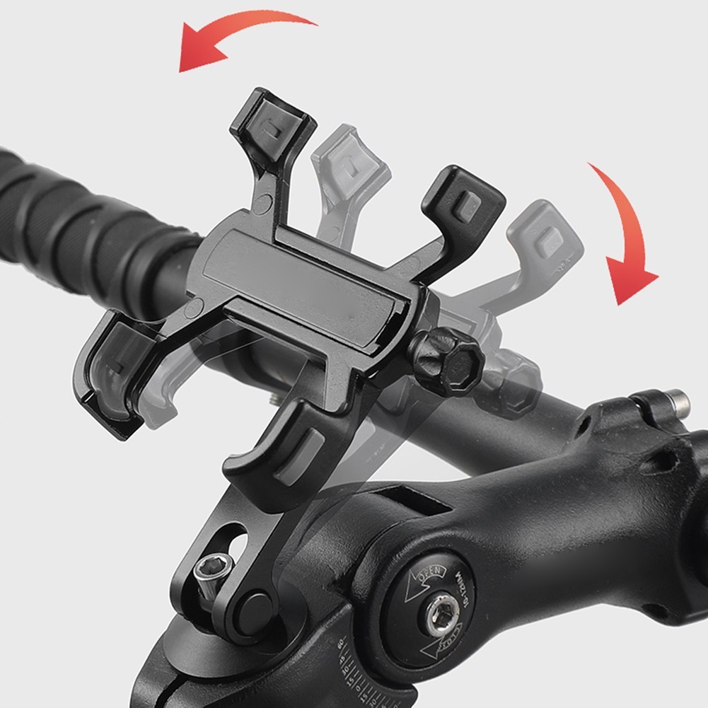 Motorcycle Phone Holder Sturdy Aluminum Alloy Adjustable Viewing Angle