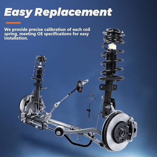 Pair Rear Struts Shocks Complete Assembly Compatible 2x Rear Struts 2007-2017