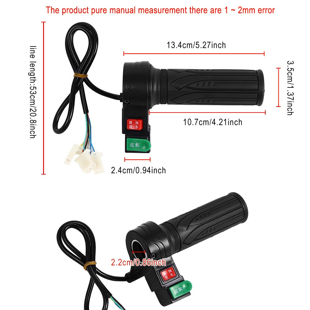 Accelerator Throttle Handle Grip Electric Bike Scooter Bicycle Speed Controller