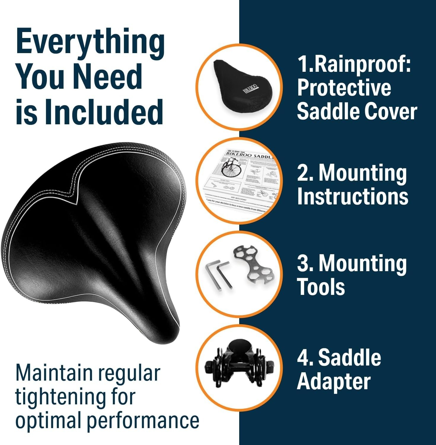 Heavy-Duty Wide Bike Seat – Memory Foam Comfort for 350 lb Capacity Riders