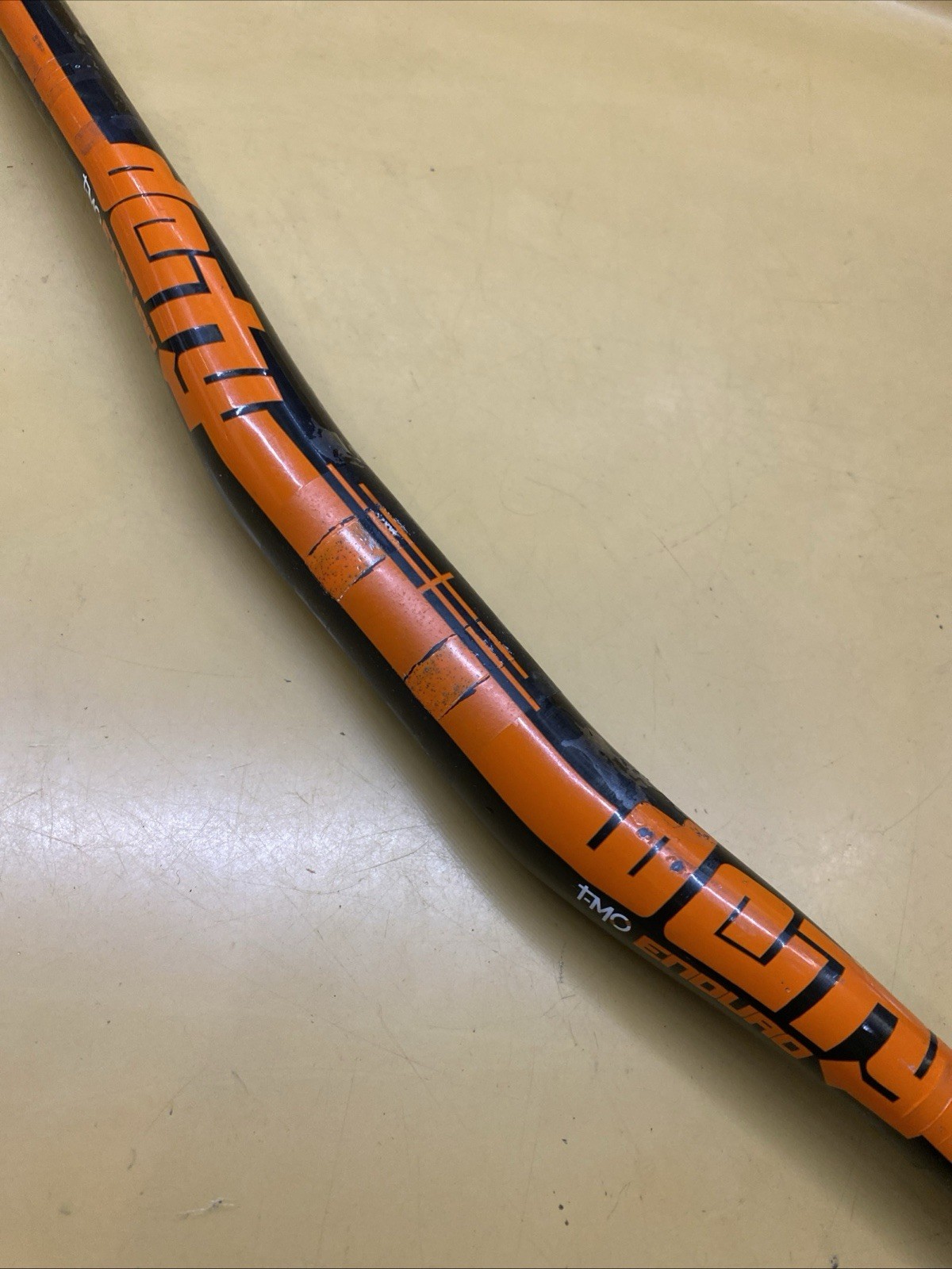 Black & Orange Deity FMO Enduro 600mm x 31.8mm x 20mm Riser Handlebar
