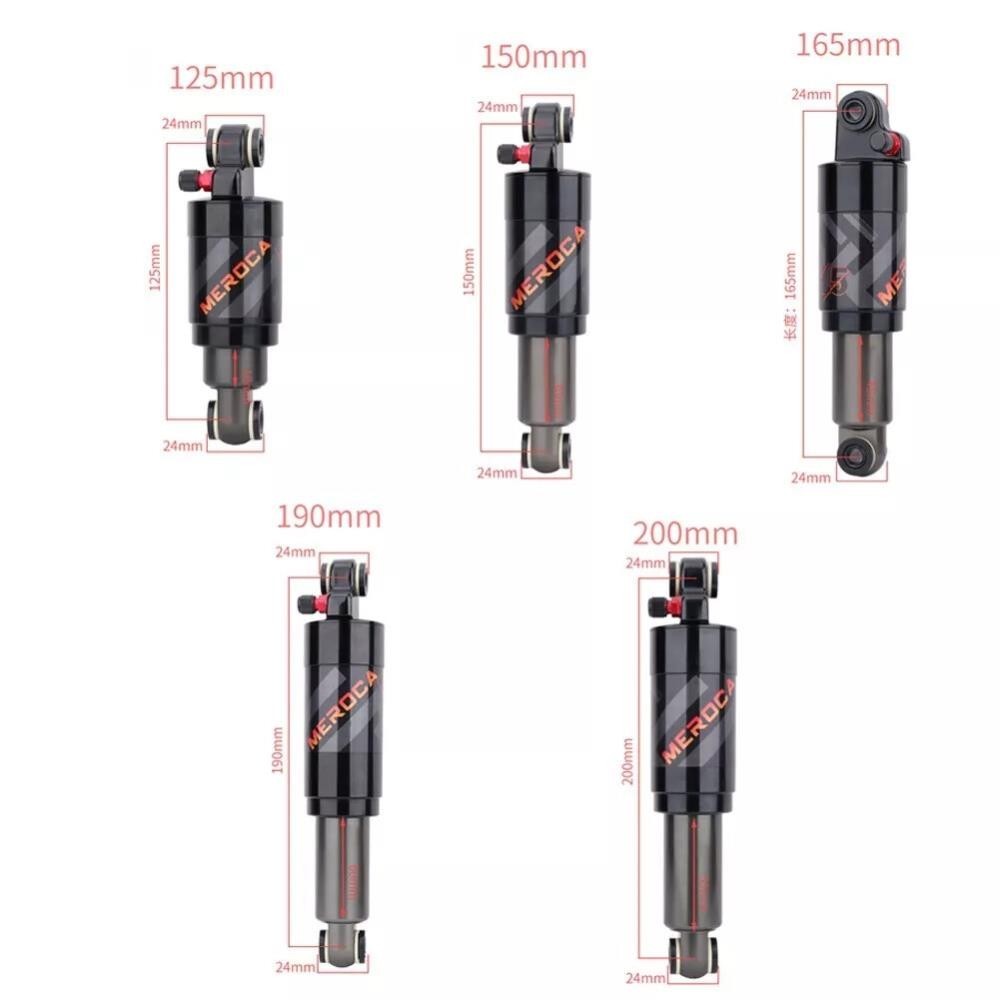 MTB Bike Air Shock Suspension Mountain Bicycle Rear Shock 165/190/200mm [