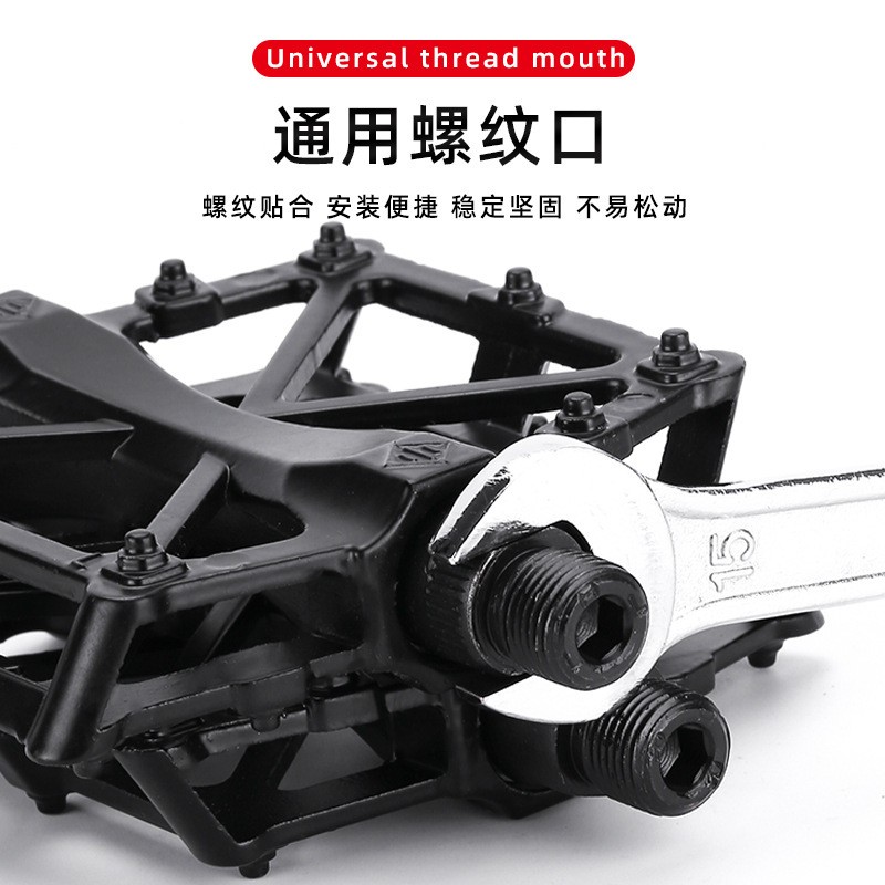 2 Pcs 9/16″ Bike Pedals MTB Road Bicycle Aluminum Alloy Non-Slip Sealed Bearing