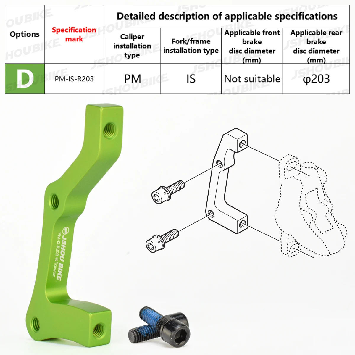 Bike Disc Brake Adapter PM IS Mount 140 160 180 203mm Rotor Converter