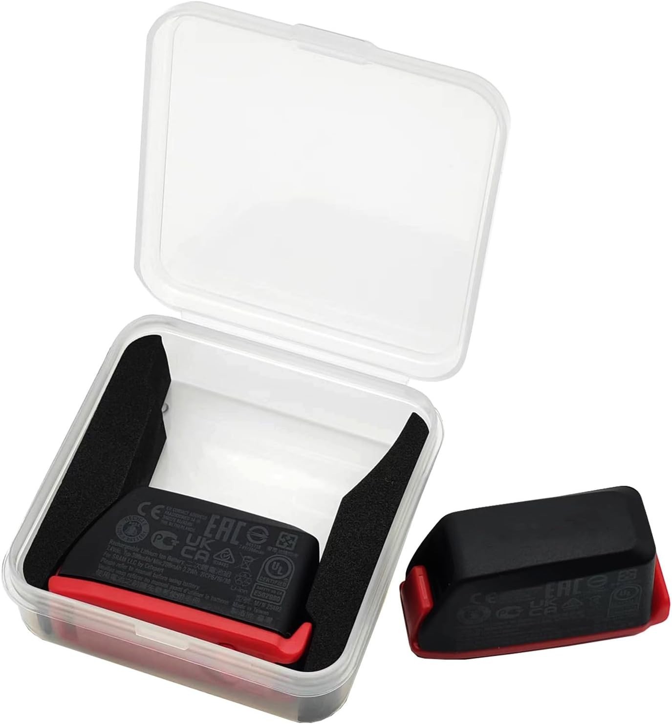 Modern Transparent Battery Storage Box for SRAM AXS eTap | 2-Compartment Design