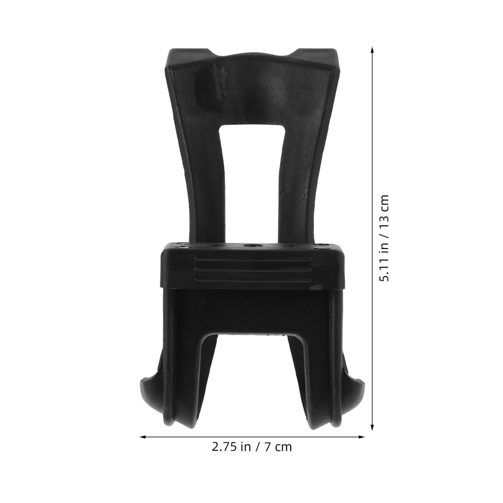 2Pcs Durable Reusable Pedal Toe Clips for Cycling Black Non Slip Plastic