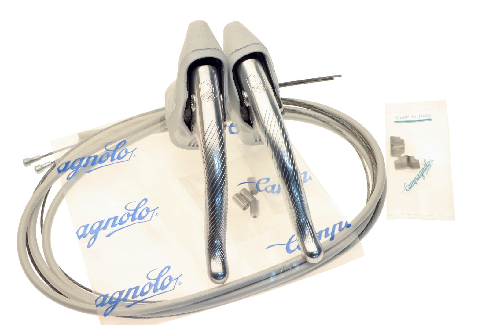 Campagnolo Record Chorus Brake Levers Pair Grey Hoods Aero 80’s 90’s NOS NEW OEM