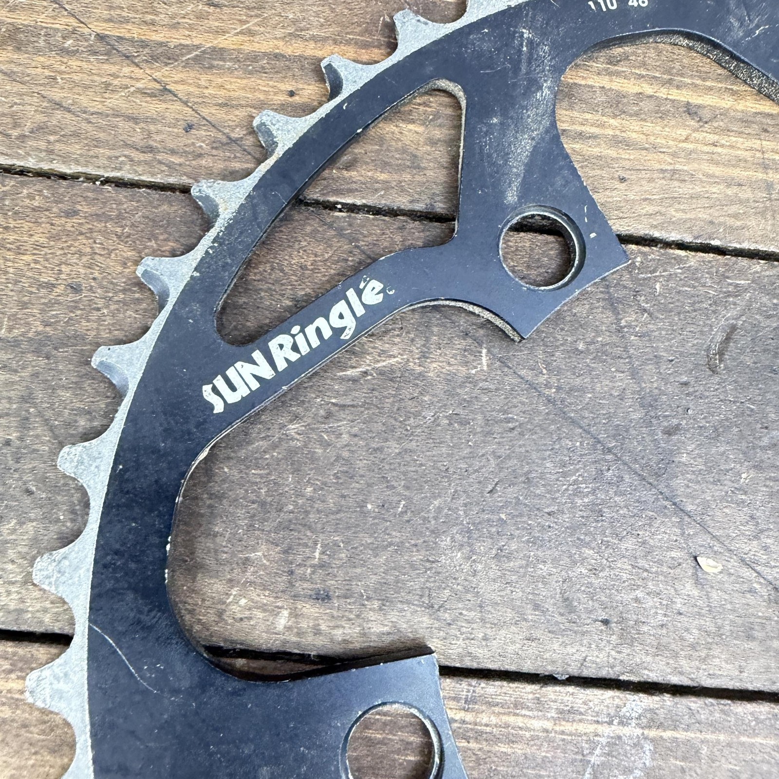 Sun Ringle 46T Chainring 110 BCD 5-Arm Black Aluminum Road MTB Bike