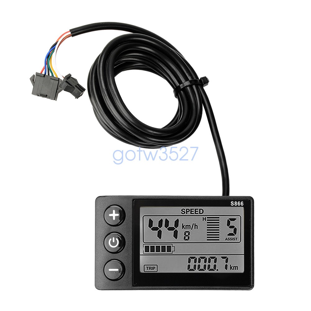36V 48V 64V 40A 30A 20A Brushless Motor Controller E-Bike S866 LCD Display Meter
