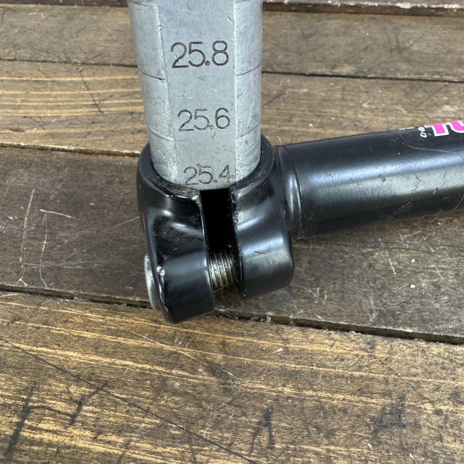 Vintage Sakae The Tube Quill Stem 22.2 NOS 25.4 Clamp Black MTB Cable Stop 1″