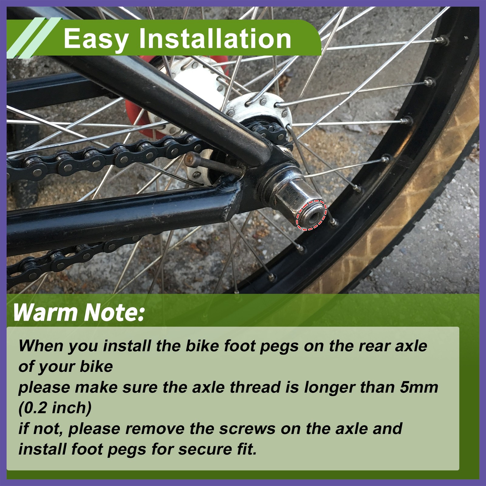 2Pcs Bike Pegs 110mm Four Stripes Texture Cycling Foot Pegs Black