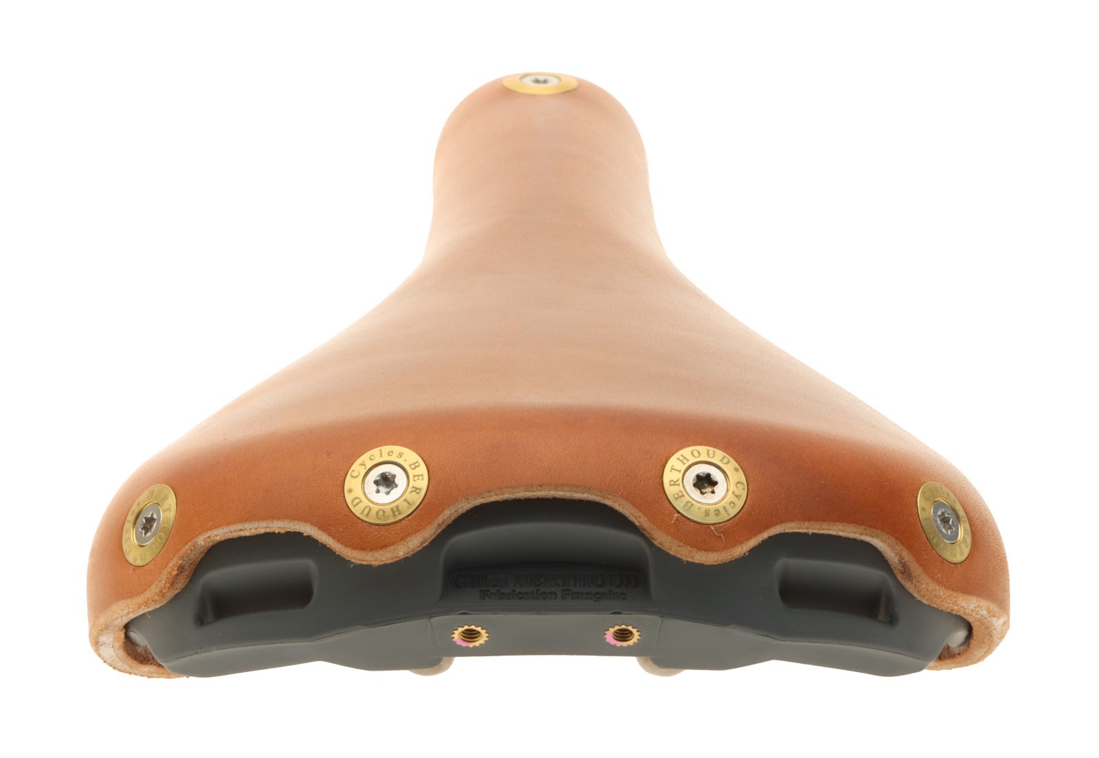 Gilles Berthoud Agnel Saddle Titanium Rails Hard Leather Natural NEW NOS NIB