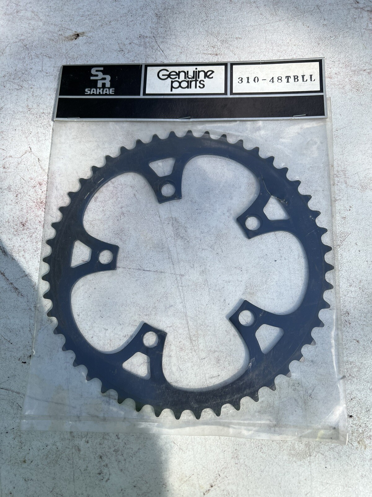 Vintage SR Sakae Chainring 48 Tooth 110 BCD NOS Black Alloy 48t 310-48TBLL NEW