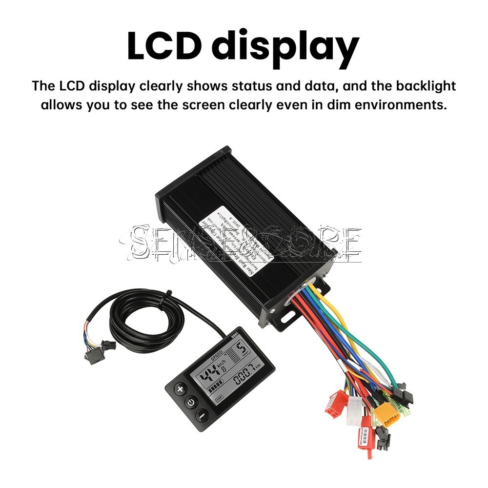 36V48V64V 30A Sine Wave Brushless Motor Controller 750-1500W Driver S866 LCD
