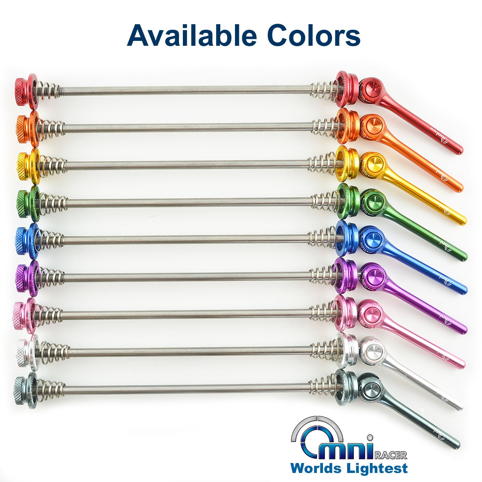 OMNI Racer WORLDS LIGHTEST RACE-Lite Titanium Alloy Road Wheel Skewers 46g