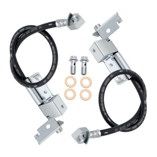 Brake Hose Front Driver & Passenger Side Compatible with 1999-2006 Chevy