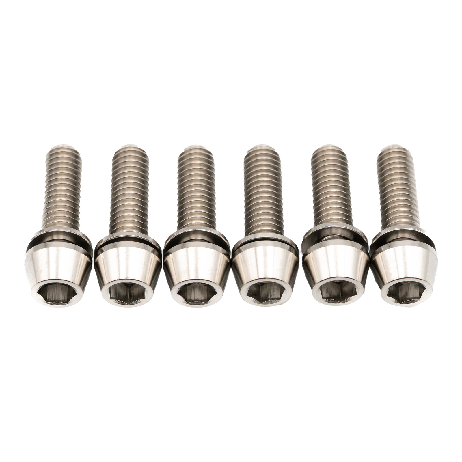 Better Bolts Deity Copperhead Ti Stem Bolt Kit, Silver, 6/Count