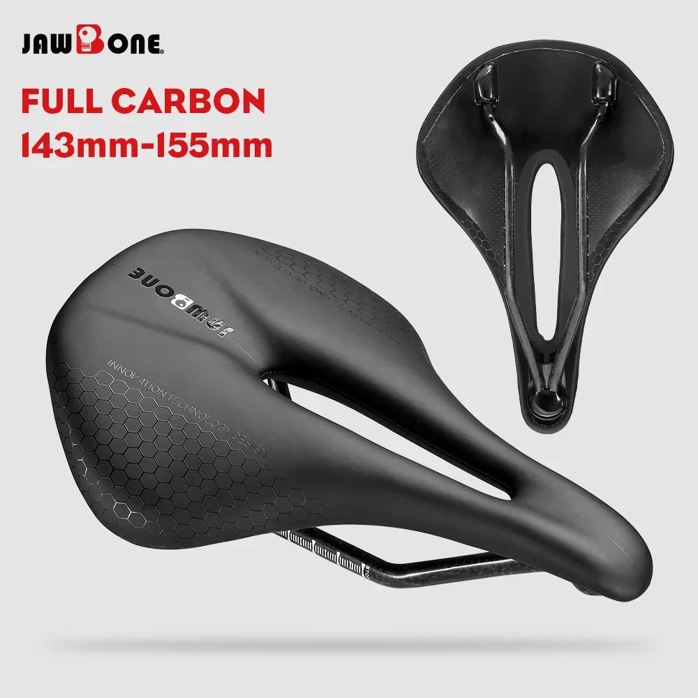 RYET Full Carbon Fiber Bike Saddle Ultralight Leather Road MTB Bicycle Seat