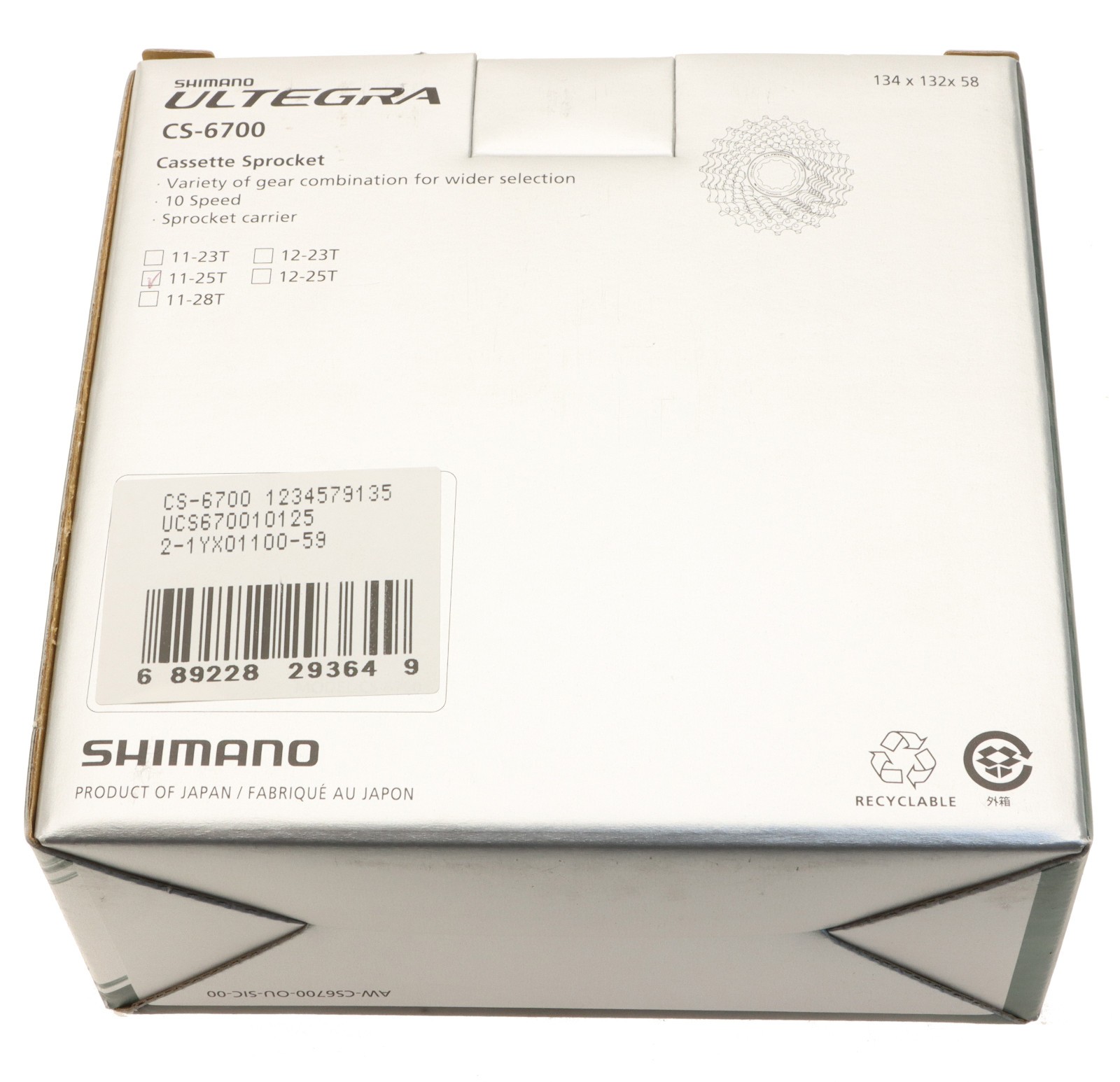 Shimano Ultegra CS-6700 Cassette 11-25T 10 Speed NOS New