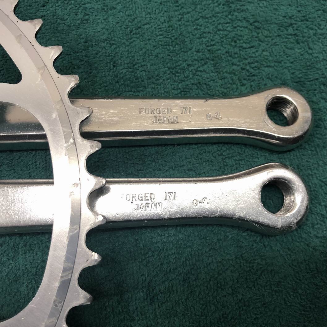 Vintage FUJI Sugino Maxy Aluminum Crank Set 171mm / 52 Tooth Chain Ring