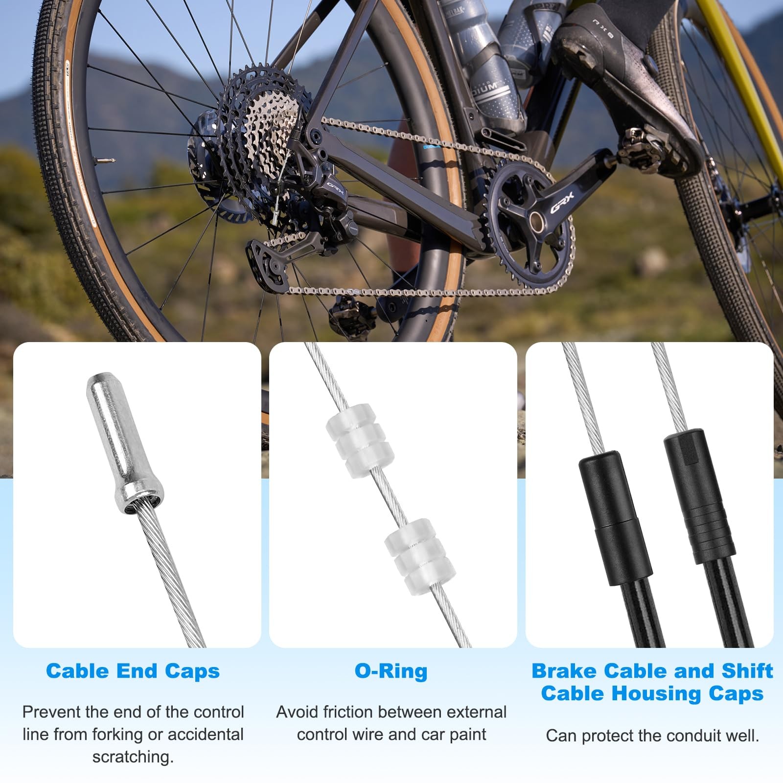 Bike Brake Cable Kit for MTB – Premium Mountain Bicycle Brake Cable Replacemen