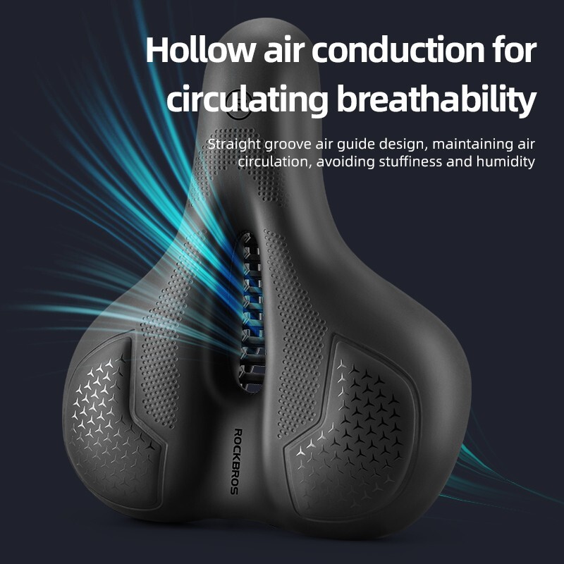 Bicycle Saddle Bike Comfort Wide Soft Gel Bike Seat Sporty Air Cushion Men Women