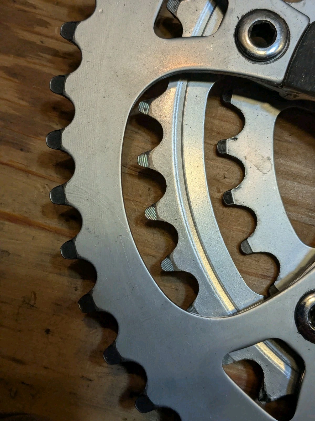 Vintage SR Sakae SA 48/38/28T Triple 175mm Square Taper Crankset