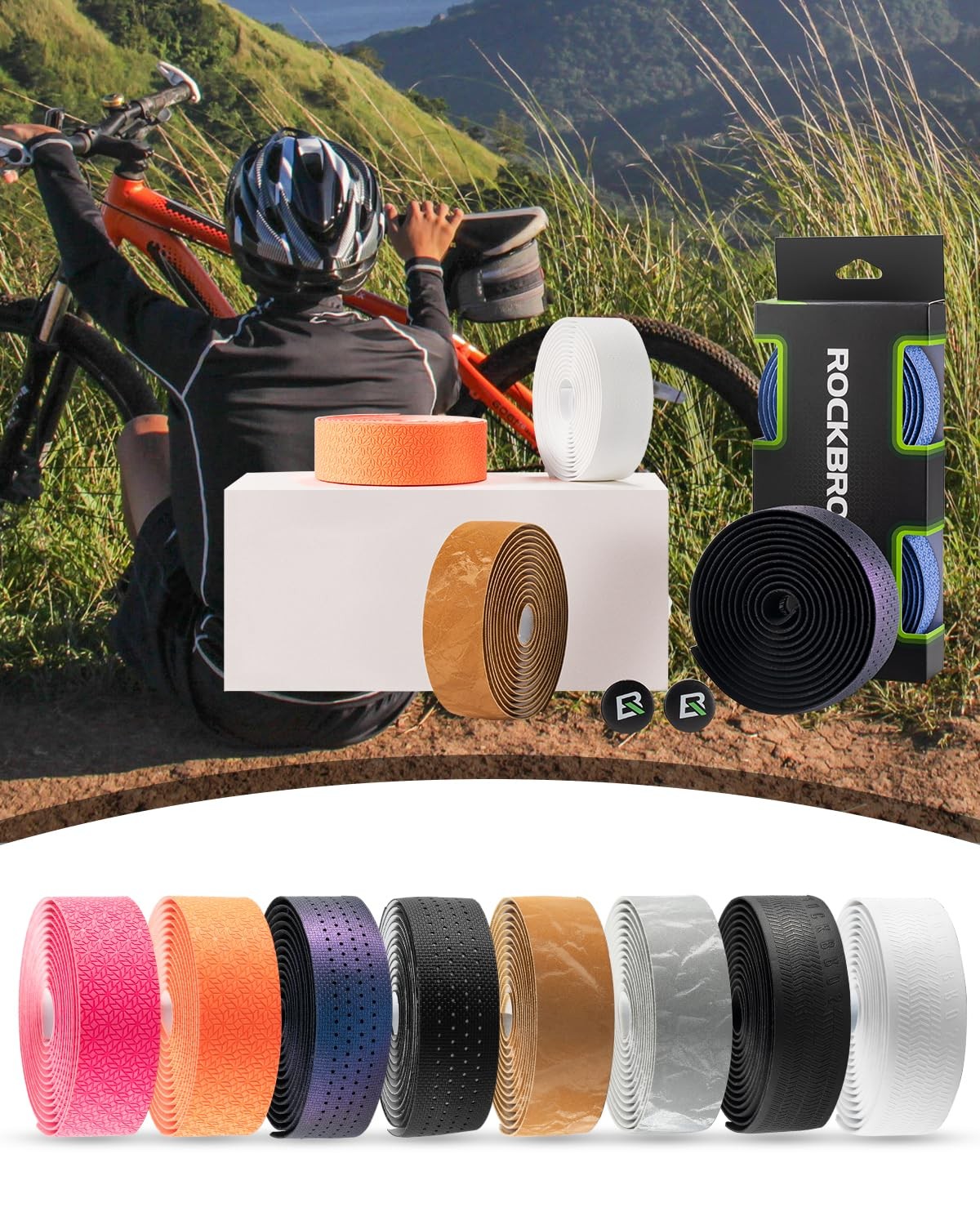 ROCKBROS EVA Road Bike Handlebar Tape Bicycle Bar Tape Multiple Colors
