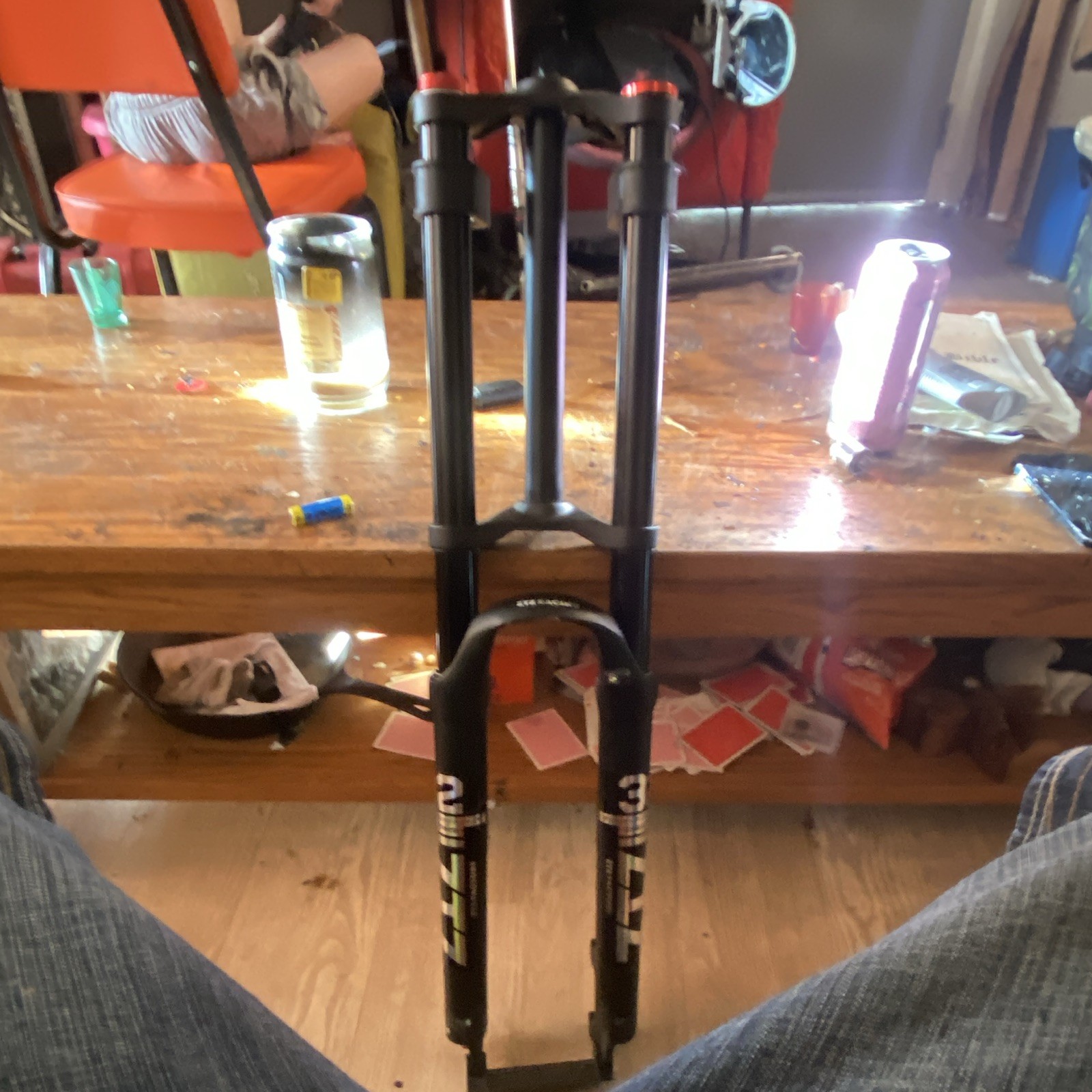 ZTZ Racing 32 Air Suspension MTB Fork, Tapered Steerer, Aluminum, Black