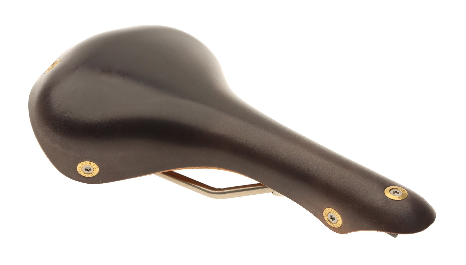 Gilles Berthoud Galibier Saddle Titanium Rails Hard Leather Cover Black NEW NOS