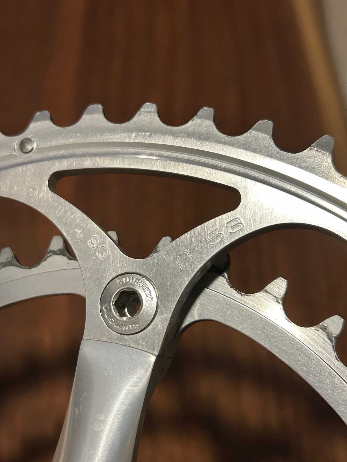 Vintage Shimano Dura Ace FC-7410 Crankset 170 mm 53-39T 7400 Road Ti Crank Bolts
