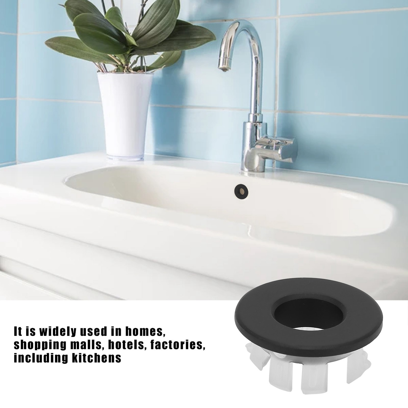 Bathroom Wash Basin Sink Overflow Cover Kitchen Sink Decoration Spare Hole For