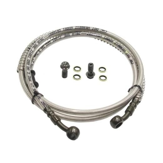 1500mm 59 Inch M10 Banjo Bolts Front Hydraulic Brake Hose Line Hose Cable ATV