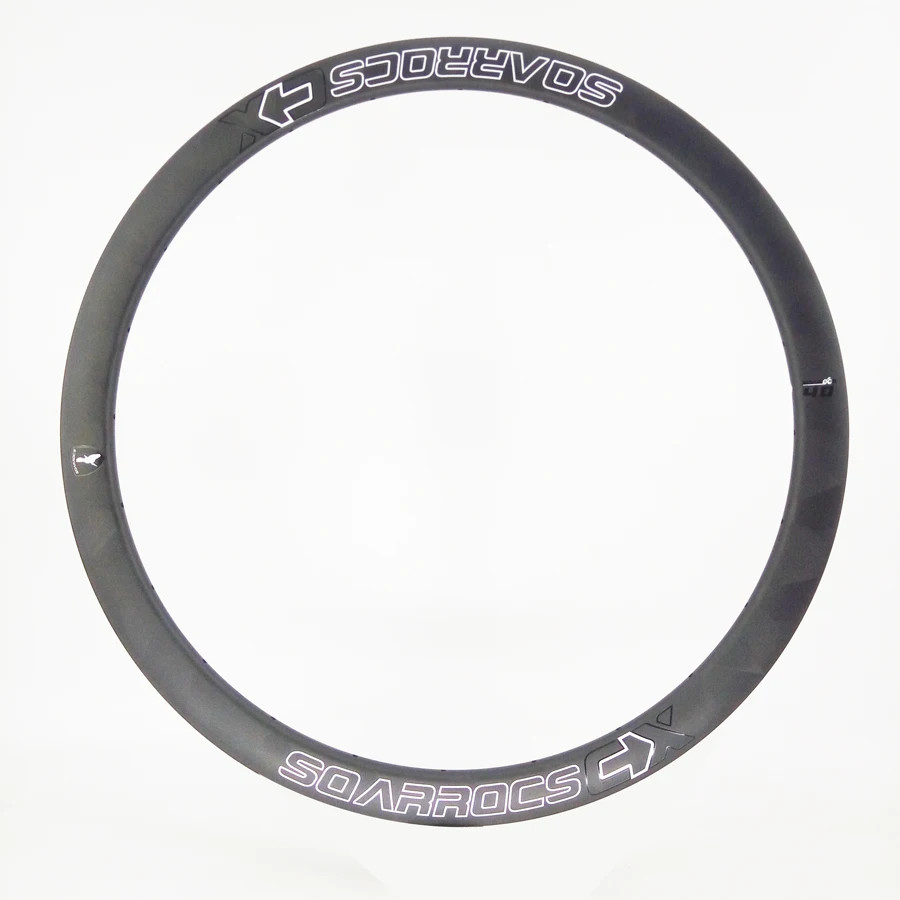 700C Carbon Rim 30/35/40/45mm Depth Hookless Tubeless Light Disc Brake Ring