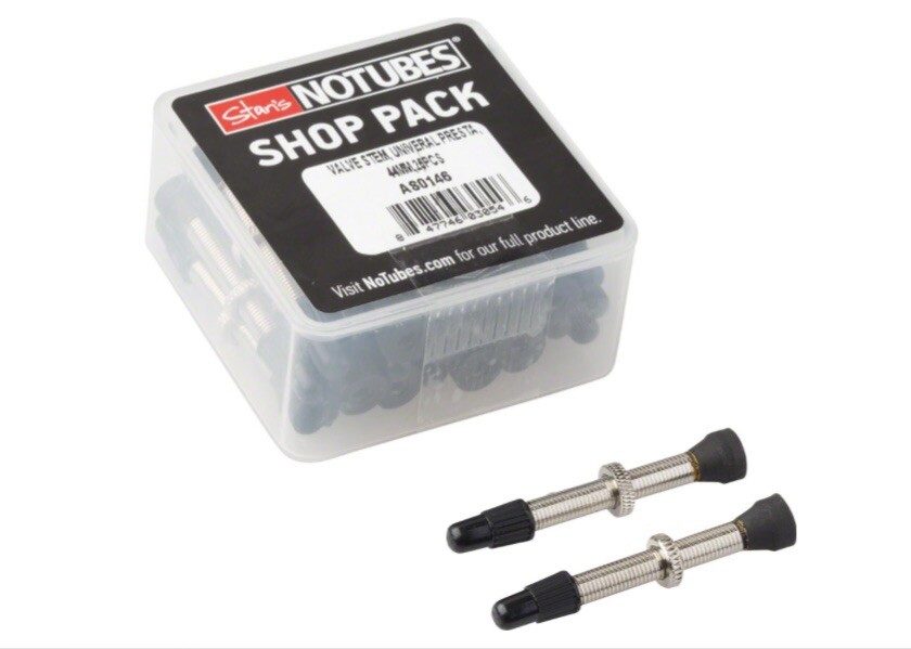 Stans No Tubes Bike Rim Tape Tubeless Kit 44mm Valve Stems 39mm X 10 yd Stan’s