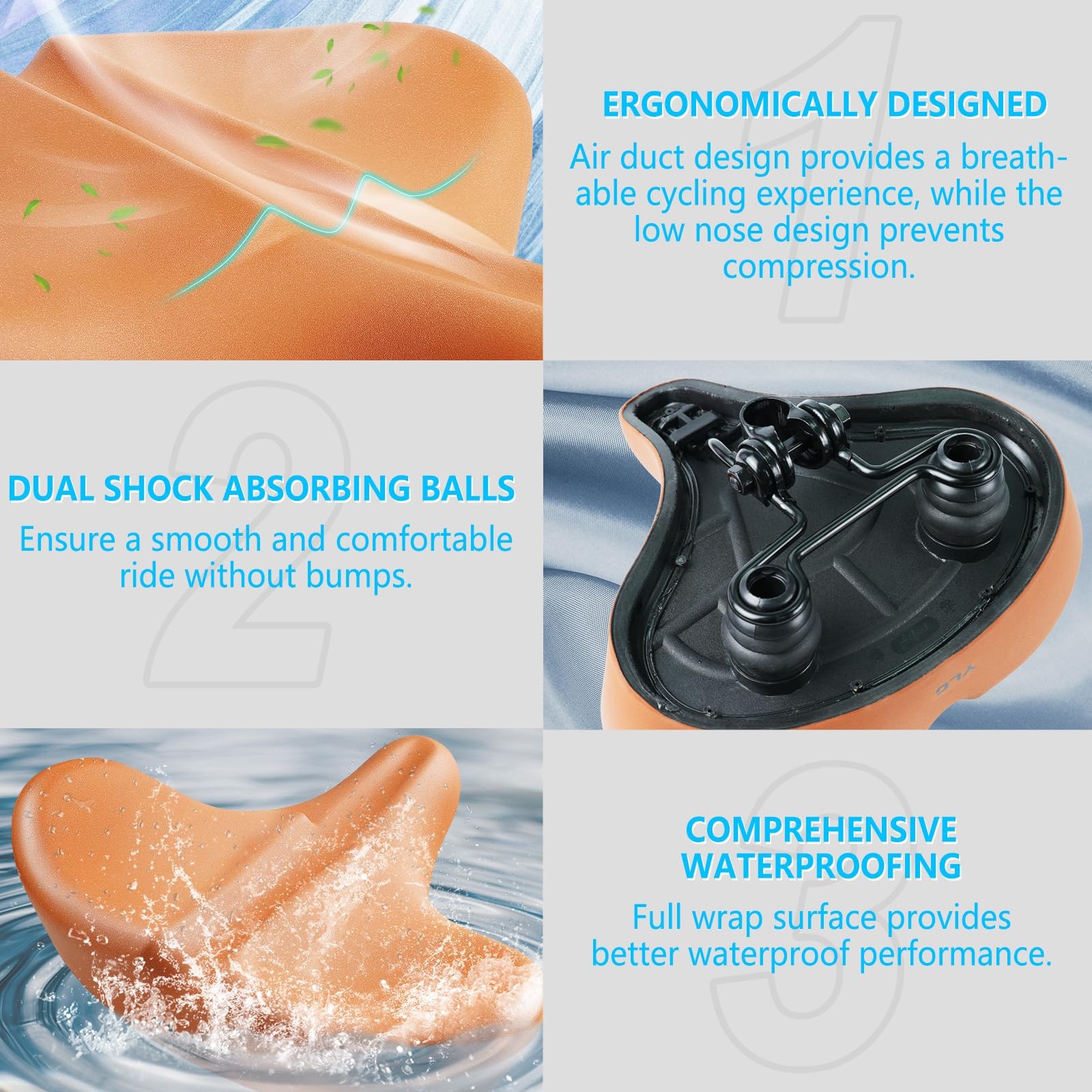 Noseless Bike Seat Cushion for Men & Women – Extra Padding & Wide Saddle Suit…